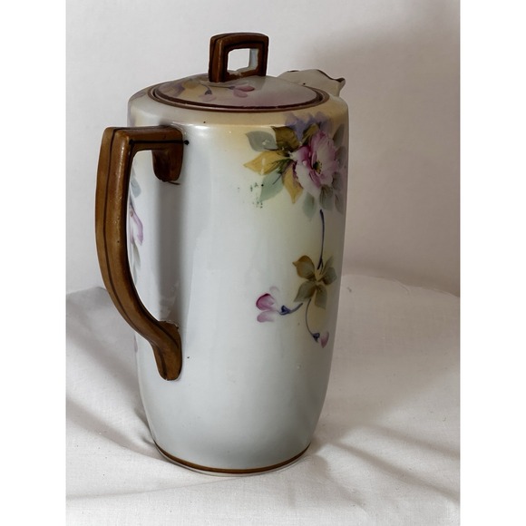 Antique Nippon Chocolate‎ Pot Handpainted Gold Embossing Rare Late 1800's - Picture 5 of 15